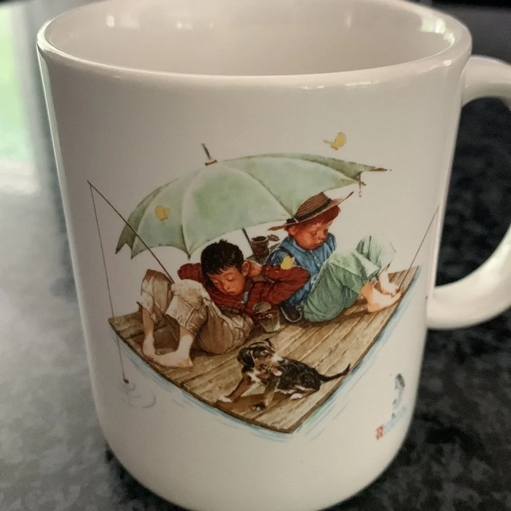 norman rockwell mugs fishermans paradise